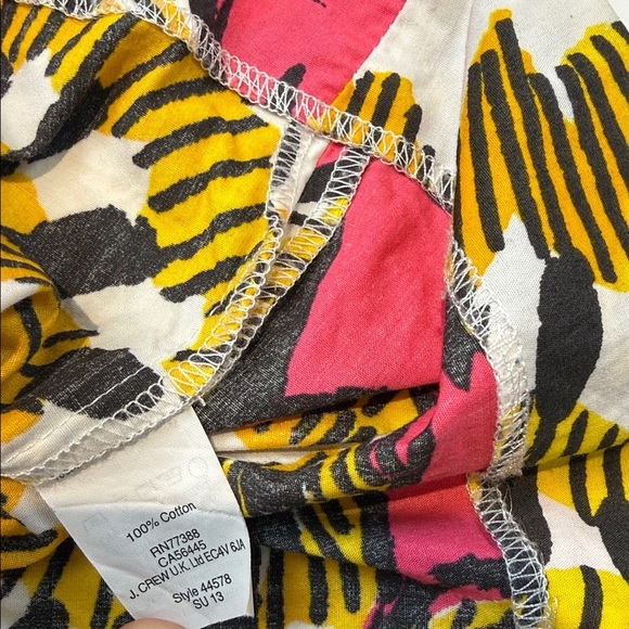 J Crew Green Ratti Electric Kiwi Cotton Tunic Dress Size 4 - Picture 9 of 9